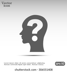Vector illustration of a silhouette head