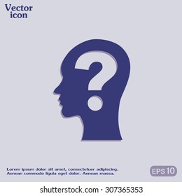 Vector illustration of a silhouette head