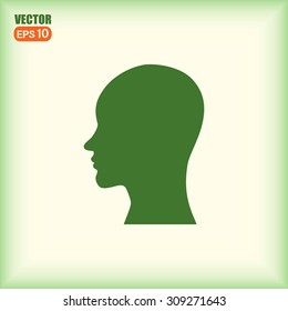 Vector illustration of a silhouette head