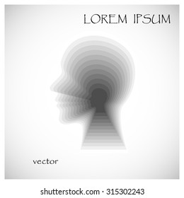 Vector illustration of a silhouette head