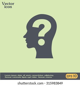 Vector illustration of a silhouette head
