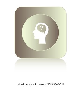 Vector illustration of a silhouette head