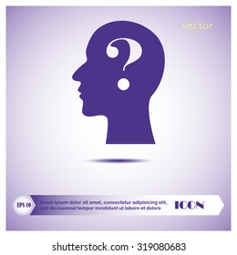 Vector illustration of a silhouette head