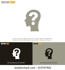Vector illustration of a silhouette head