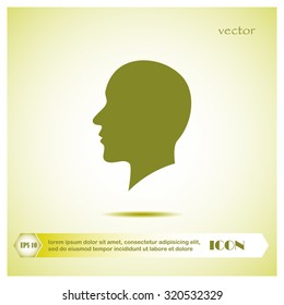 Vector illustration of a silhouette head
