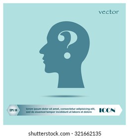 Vector illustration of a silhouette head