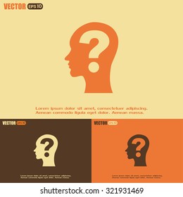 Vector illustration of a silhouette head