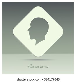 Vector illustration of a silhouette head