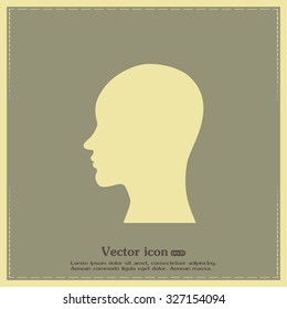 Vector illustration of a silhouette head