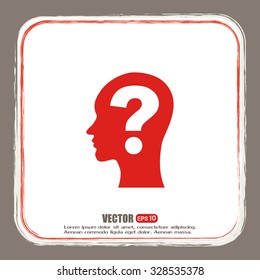 Vector illustration of a silhouette head