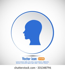 Vector illustration of a silhouette head