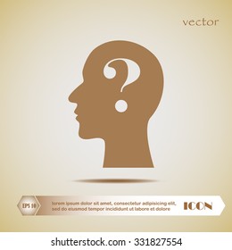 Vector illustration of a silhouette head