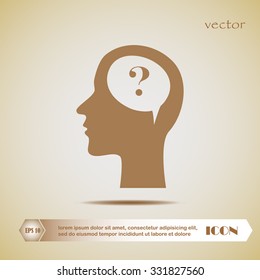 Vector illustration of a silhouette head