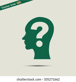 Vector illustration of a silhouette head