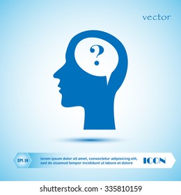 Vector illustration of a silhouette head