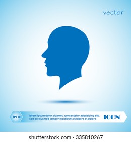 Vector illustration of a silhouette head