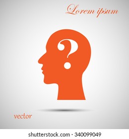 Vector illustration of a silhouette head