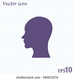 Vector illustration of a silhouette head