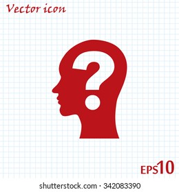 Vector illustration of a silhouette head