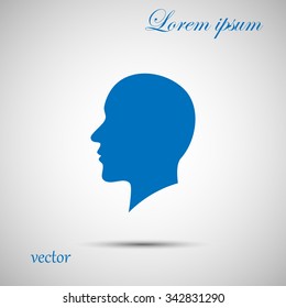 Vector illustration of a silhouette head