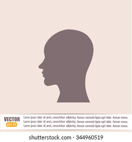 Vector illustration of a silhouette head
