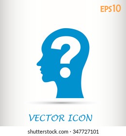 Vector illustration of a silhouette head