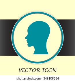 Vector illustration of a silhouette head