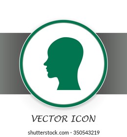 Vector illustration of a silhouette head