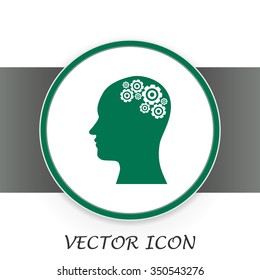 Vector illustration of a silhouette head