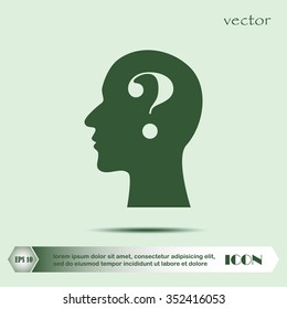 Vector illustration of a silhouette head