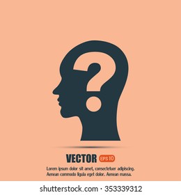 Vector illustration of a silhouette head