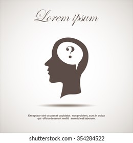 Vector illustration of a silhouette head