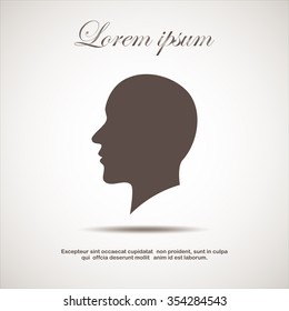 Vector illustration of a silhouette head