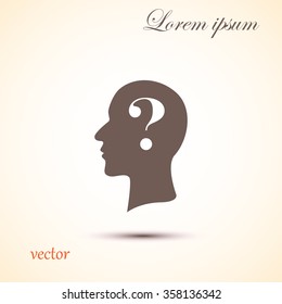 Vector illustration of a silhouette head