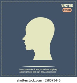 Vector illustration of a silhouette head