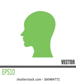 Vector illustration of a silhouette head