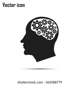 Vector illustration of a silhouette head