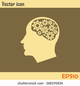 Vector illustration of a silhouette head