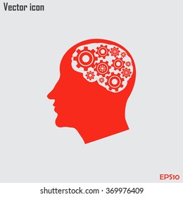 Vector illustration of a silhouette head