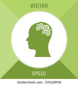 Vector illustration of a silhouette head
