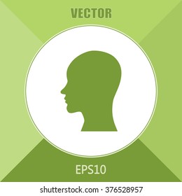 Vector illustration of a silhouette head