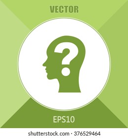 Vector illustration of a silhouette head
