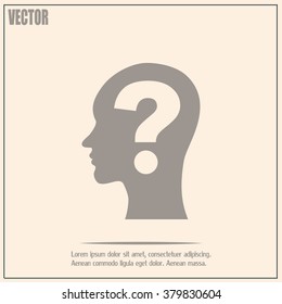 Vector illustration of a silhouette head