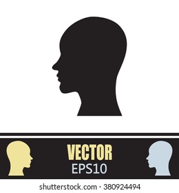 Vector illustration of a silhouette head