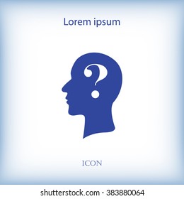 Vector illustration of a silhouette head