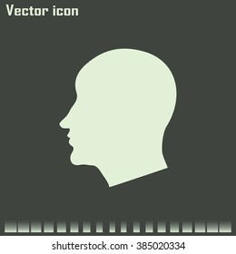 Vector illustration of a silhouette head