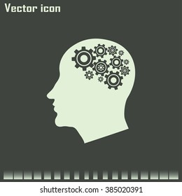 Vector illustration of a silhouette head