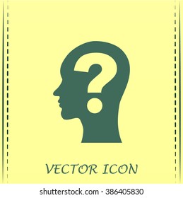 Vector illustration of a silhouette head