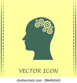 Vector illustration of a silhouette head