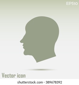 Vector illustration of a silhouette head
